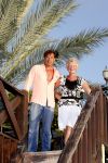 Curacao 7 januari 2007
Gerard Joling met zijn moeder op vakantie op curacao.