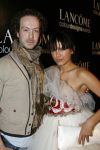 Amsterdam 23 januari 2007
Opening Fashion week in de westergas fabriek. Hanna Verboom met  Taminau ontwerper