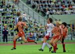 Munchen, 25 Juni 1988 Finale Europees Kampioenschap 1988
Nederland-Rusland met een eindstand van 2-0
Hans v Breukelen in aktie. Verder op de foto
Ronald Koeman, Adri v Tiggelen, en Frank Rijkaard