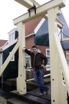 Volendam 18 januari 2007
Jan Smit tijdens storm in Volendam.
