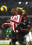 Eindhoven, Kompetitiewedstrijd PSV-AZ, eindstand 2-3
Seizoen 2006/2007
Jefferson Farfan in duel met Ryan Donk
