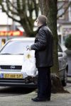 Amsterdam 20 januari 2007
Joop Braakhekke met zijn hond op de cornelis schuytstraat.