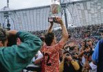 Munchen, 25 Juni 1988 Finale Europees Kampioenschap 1988
Nederland-Rusland met een eindstand van 2-0
v.l.n.r. Marco v Basten 
EK 1988