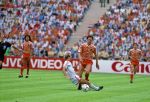 Munchen, 25 Juni 1988 Finale Europees Kampioenschap 1988
Nederland-Rusland met een eindstand van 2-0
v.l.n.r. Marco v Basten 
EK 1988