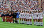 Munchen, 25 Juni 1988 Finale Europees Kampioenschap 1988
Nederland-Rusland met een eindstand van 2-0
De beide elftallen voor aanvang van de wedstrijd
EK 1988