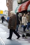 Amsterdam 27 januari 2007
Nelly Fryda met hond op de pc hooftstraat.