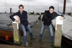 Volendam 18 januari 2007
Nick en Simon tijdens storm op de dijk in volendam.