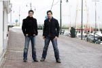 Volendam 18 januari 2007
Nick en Simon tijdens storm op de dijk in volendam.