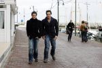 Volendam 18 januari 2007
Nick en Simon tijdens storm op de dijk in volendam.