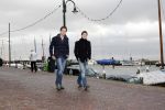 Volendam 18 januari 2007
Nick en Simon tijdens storm op de dijk in volendam.