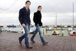 Volendam 18 januari 2007
Nick en Simon tijdens storm op de dijk in volendam.