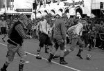 Eindhoven, 1986 Carnaval
Wedstrijd tussen de teams van PSV en EVV Eindhoven op het stationskwartier
