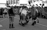 Eindhoven, 1986 Carnaval
Wedstrijd tussen de teams van PSV en EVV Eindhoven op het stationskwartier