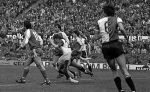 Rotterdam, 1985 Feyenoord-PSV
Pim doesburg in aktie verder op de foto Willy Janssen, Huub Stevens, willy v d Kuylen