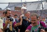 Munchen, 25 Juni 1988 Finale Europees Kampioenschap 1988
Nederland-Rusland met een eindstand van 2-0
Rinus Michels met beker
EK 1988  Hans Heus