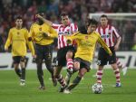 Eindhoven, 20 Februari 2007 Champions Leaguewedstrijd
PSV-FC Arsenal 1e ronde Eindstand 1-0 Seizoen 2006/2007
Tomas Rosicky in duel met Phillip Cocu