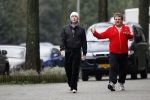 Amsterdam 1 februari 2007
Wessel v Diepen en Daphne Bunskoek kussend. 
Daarna gaat wessel wandelen in het vondelpark.