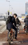 Amsterdam 26 januari 2010
Beau v Erven Dorens op de fiets in de kou.
Peter Smulders b v
