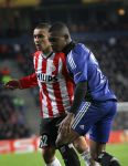 Eindhoven, 25 Februari 2010
1/8 Finale Uefa Europa League PSV-HSV, eindstand 3-2
PSV uitgeschakeld op basis van uit gescoorde doelpunten
Zakaria Labyad zijn eerste invalbeurt voor PSV in duel met Eljero Elia
Foto Junior Smulders
