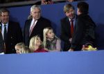 Amsterdam 21 januari 2012
Prinses Maxima prins Willem Alexander en Amalia Alexia en Ariane op bezoek bij jumping Amsterdam. Gerard Joling met Maxima en de prinsesjes
Peter Smulders bv