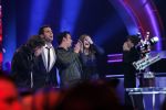 Hilversum 20 januari 2012
Iris Kroes wint de finale van the voice of holland in studio 22. Iris en Chris Hordijk met Nick en Simon en Wendy v Dijk en Martijn Krabbe
Peter Smulders bv
