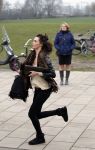 Amsterdam 29 januari 2012
Kim Feenstra rennend op straat.
Peter Smulders bv