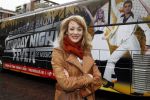 Amsterdam 19 januari 2012
Noortje Herlaar en Joey Ferre bij de bus van saturdau night fever.
Peter Smulders bv