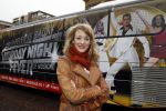 Amsterdam 19 januari 2012
Noortje Herlaar en Joey Ferre bij de bus van saturdau night fever.
Peter Smulders bv