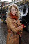 Amsterdam 19 januari 2012
Noortje Herlaar en Joey Ferre bij de bus van saturdau night fever.
Peter Smulders bv