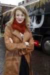 Amsterdam 19 januari 2012
Noortje Herlaar en Joey Ferre bij de bus van saturdau night fever.
Peter Smulders bv
