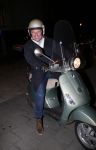 Amsterdam 13 februari 2013
Huub Stapel op zijn Vespa scooter.
Peter Smulders bv