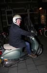 Amsterdam 13 februari 2013
Huub Stapel op zijn Vespa scooter.
Peter Smulders bv