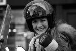 Amsterdam 28 januari 2013
Renee Gunning op vespa scooter.
Peter Smulders bv