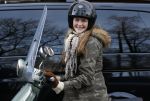 Amsterdam 28 januari 2013
Renee Gunning op vespa scooter.
Peter Smulders bv