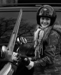 Amsterdam 28 januari 2013
Renee Gunning op vespa scooter.
Peter Smulders bv