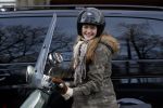 Amsterdam 28 januari 2013
Renee Gunning op vespa scooter.
Peter Smulders bv