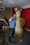 Amsterdam 20 januari 2014
Carlo Boszhard spreekt stem van Mamoet in in de film ice age.