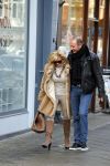 Amsterdam 13 januari 2014
Connie Breukhoven met nieuwe vriend Eugene v  Dun op de cornelis schuytstraat.