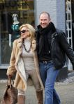 Amsterdam 13 januari 2014
Connie Breukhoven met nieuwe vriend Eugene v  Dun op de cornelis schuytstraat.