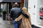 Amsterdam 13 januari 2014
Connie Breukhoven met nieuwe vriend Eugene v  Dun op de cornelis schuytstraat.