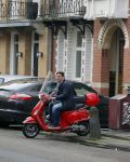 Amsterdam 22 januari 2014
Martijn Krabbe op zijn vespa scooter.