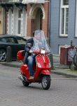 Amsterdam 22 januari 2014
Martijn Krabbe op zijn vespa scooter.