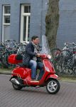 Amsterdam 22 januari 2014
Martijn Krabbe op zijn vespa scooter.