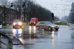 Amsterdam 23 januari 2014
Auto s van politie met zwaailichten bij rechtbank