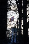 Lage Vuursche 15 januari 2014
Het vaandel / vlag van prinses Beatrix op kasteel Drakesteyn
