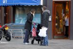 Amsterdam  11 januari 2014
Victor Reinier met vriendin en baby in kinderwagen.