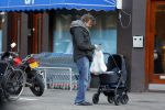 Amsterdam  11 januari 2014
Victor Reinier met vriendin en baby in kinderwagen.