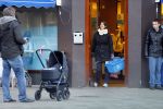 Amsterdam  11 januari 2014
Victor Reinier met vriendin en baby in kinderwagen.