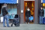 Amsterdam  11 januari 2014
Victor Reinier met vriendin en baby in kinderwagen.