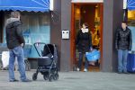 Amsterdam  11 januari 2014
Victor Reinier met vriendin en baby in kinderwagen.